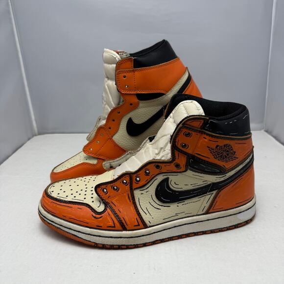 Custom Air Jordan 1 High Shattered Backboard Sneaker Size 12 Nike 2017